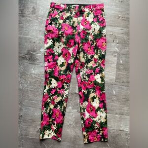 🟢💚 H&M Vibrant Pink and Green Floral Pants 💚🟢